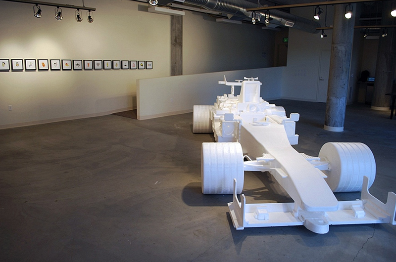 Illustration for article titled Artist Creates Life-Size F1 Car Out Of Styrofoam
